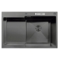 Мийка MIXXUS MH7849R-HK GRAPHITE (MH7849R-HK NANO-BLACK)(3.0/0.9) з нержавіючої сталі "глибоке крило", з підставкою під ножі (MX1938) - 1