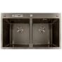Мийка з нержавіючої сталі MIXXUS MH8350-DK NANO-BLACK (3.0/0.8) колір графіт (MI7053) - 1