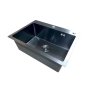 Мийка Mixxus MH5843 Micro Decor Black (3.0/0.8) з нерж. сталі (колір чорний) (MI8219) - 4