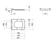Унітаз підвісний Mixxus QUADRO-0304-R 520x360x365mm, система змиву RIMLESS (MI6707) - 7
