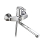 Смеситель для ванны WEZER VRL712-03 с длинным изливом, Ø35, хром (VRL712-03) - 1