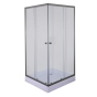 Душова кабіна з низьким піддоном Mixxus CUBIC SCT01-90x90x195-TR GRAPHITE прозоре скло 4мм (MI6905) - 1