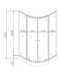 Душова кабіна з низьким піддоном Mixxus PLAIN SCT02-100x100x195-FB SATIN матове скло 4мм (MI6897) - 2