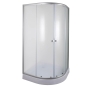 Душова кабіна з низьким піддоном Mixxus PLAIN SCT02-100x100x195-FB SATIN матове скло 4мм (MI6897) - 6