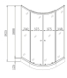 Душевая кабина с низким поддоном Mixxus PLAIN SCT02-90x90x195-TR GRAPHITE прозрачное стекло 4мм (MI6901) - 2