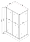 Душова кабіна з низьким піддоном Mixxus HARD SCT01-120x80x198-TR CHROME прозоре скло 5мм (MI6910) - 2
