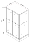 Душевая кабина с низким поддоном Mixxus HARD SCT01-100x90x198-TR CHROME прозрачное стекло 5мм (MI6909) - 2
