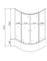 Душова кабіна з високим піддоном Mixxus PLAIN SCT01-90x90x195-FB SATIN матове скло 4мм (MI6894) - 2