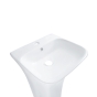 Раковина моноблок Mixxus BEVEL-1101 з отвором під змішувач та переливом 450х435х835mm (MI6697) - 7