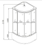Бокс душевой без гидромассажа Mixxus STRONG SB01-90x90x215-GR SATIN с высоким поддоном (MI6885) - 2