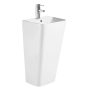 Раковина моноблок Mixxus STYLE-1101 с отверстием под смеситель и переливом 440х380х830mm (MI6696) - 1