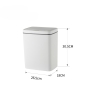 Мусорное ведро сенсорное прямоугольное Mixxus WAVE-TC0110 White 10 л цвет белый (MI7073) - 2