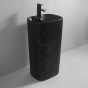 Раковина моноблок MIXXUS PREMIUM DIVERSE-1102 MARBLE 460х380х840mm с отверстием под смеситель и переливом (MP6576) - 3