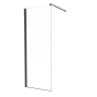 Душова перегородка Mixxus Premium FLAT SP02-90x200-TR Black Walk-In прозоре скло 8мм (MI6855) - 1