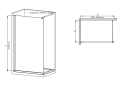 Душова перегородка Mixxus Premium FLAT SP01-100x200-TR Chrome Walk-In прозоре скло 8мм (MI6851) - 2