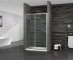 Двері у нішу розсувні MIXXUS PREMIUM DIVERSE SD01-100x185-TR CHROME прозоре скло 5мм (MI7165) - 3