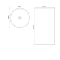 Раковина моноблок MIXXUS PREMIUM ELLIPSE-1101 460х460х855mm з переливом (MP6573) - 2