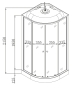 Бокс душовий без гідромасажу Mixxus STRONG SB02-90x90x215-FB SATIN з низьким піддоном (MI6886) - 2