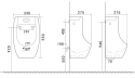 Писсуар подвесной Mixxus Premium BEVEL-1002 330x245x545mm с ИК-датчиком автоматического смыва (MP6662) - 2
