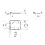 Унітаз-компакт Mixxus QUADRO-0403-R 640x360x835mm, система змиву RIMLESS (MI6710) - 3