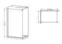 Душова перегородка Mixxus Premium FLAT SP01-90x200-TR Chrome Walk-In прозоре скло 8мм (MI6850) - 2