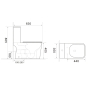 Унитаз-компакт Mixxus WAVE-0404-R 630х350х805mm, система смыва RIMLESS (MI6692) - 2