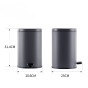 Мусорное ведро с плавным закрытием овальное Mixxus Premium Olivary-TC0105 Graphite 5 л цвет графит (MI7063) - 2