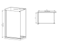 Душова перегородка Mixxus Premium FLAT SP01-80x200-TR Chrome Walk-In прозоре скло 8мм (MI6849) - 2