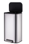 Мусорное ведро с плавным закрытием прямоугольное Mixxus Cubic-TC0112 SS Color 12л цвет нержавейка (MI7089) - 4