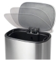 Мусорное ведро с плавным закрытием прямоугольное Mixxus Cubic-TC0112 SS Color 12л цвет нержавейка (MI7089) - 5
