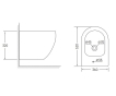 Биде подвесное Mixxus ELLIPSE-0502 520x360x320mm (MI6714) - 3