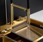 Кухонна мийка Frap GS 7547-13 PROFI з повним комплектом аксесуарів (GOLD) - 4