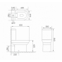 Унітаз-компакт Grace TORA CT8602C керамічний RIMLESS - 7