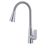 Смеситель для кухни Mixxus Premium Matis 011-T (NUT) Refl.Gray (Цвет хром+силик.излив серый) (MI8267) - 1