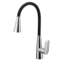 Смеситель для кухни Mixxus Premium Matis 011-T (NUT) Refl.Black (Цвет хром+силик.излив черный) (MI8266) - 1