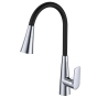 Смеситель для кухни Mixxus Premium Matis 011-T (NUT) Refl.Black (Цвет хром+силик.излив черный) (MI8266) - 1