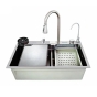 Мийка багатофункціональна Zerix ZH7546-SET-07 Decor SS Color з вбудованим змішувачем з нерж. сталі (ZM5598) - 1