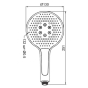 Душова лійка KOER KP-0401-01 із кнопкою 130мм пластик хром (KR4979) - 2