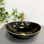 Умивальник (раковина) VBI PARMA BLACK GOLD EDGE накладний VBI-011012 - 2