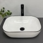 Умывальник (раковина) VBI RAVENNA WHITE BLACK EDGE накладной VBI-011224 - 1