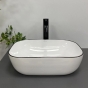 Умывальник (раковина) VBI RAVENNA WHITE BLACK EDGE накладной VBI-011224 - 2