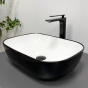 Умывальник (раковина) VBI RAVENNA BLACK WHITE GLOSSY накладной (VBI-011226) - 4