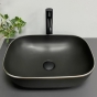 Умывальник (раковина) VBI RAVENNA BLACK MATT SILVER EDGE накладной (VBI-011229) - 1