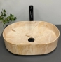 Умивальник (раковина) VBI VERONA 50 TRAVERTINE GLOSSY накладний (VBI-011326) - 1