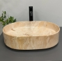 Умивальник (раковина) VBI VERONA 50 TRAVERTINE GLOSSY накладний (VBI-011326) - 3