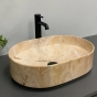 Умивальник (раковина) VBI VERONA 50 TRAVERTINE GLOSSY накладний (VBI-011326) - 5