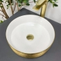 Умывальник (раковина) VBI PRATO BRUSH GOLD WHITE накладной (VBI-011408) - 4