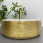 Умывальник (раковина) VBI PRATO BRUSH GOLD WHITE накладной (VBI-011408) - 5