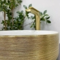 Умывальник (раковина) VBI PRATO BRUSH GOLD WHITE накладной (VBI-011408) - 6