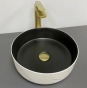 Умивальник (раковина) VBI PRATO WHITE BLACK MARBLE MATT накладний (VBI-011409) - 3